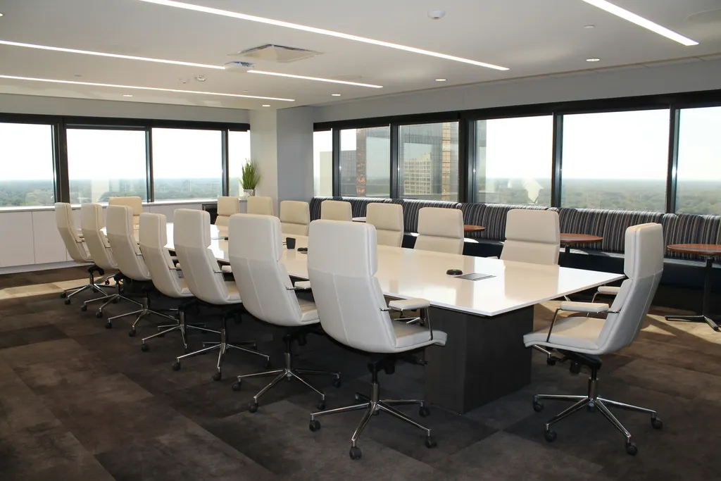 Meeting room furniture including tables and chairs for commercial offices